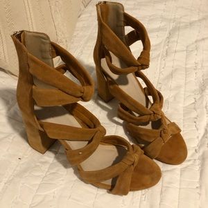 Brown suede sandals